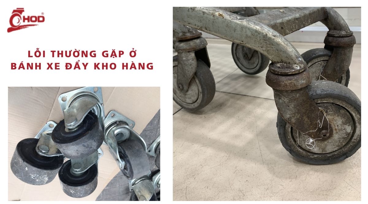 Dấu hiệu cần thay bánh xe đẩy kho hàng