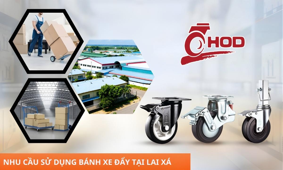 Nhu cầu sử dụng bánh xe đẩy cho kho hàng và xưởng cơ khí tại Lai Xá