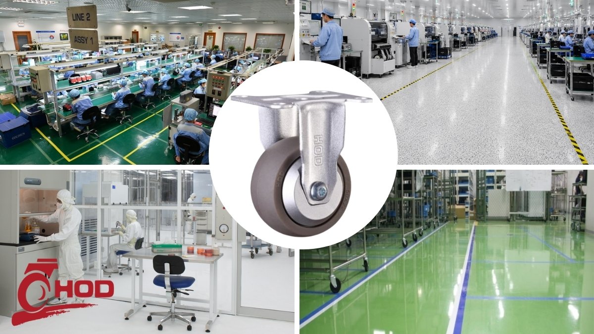 Bánh xe công nghiệp phân loại theo vật liệu 