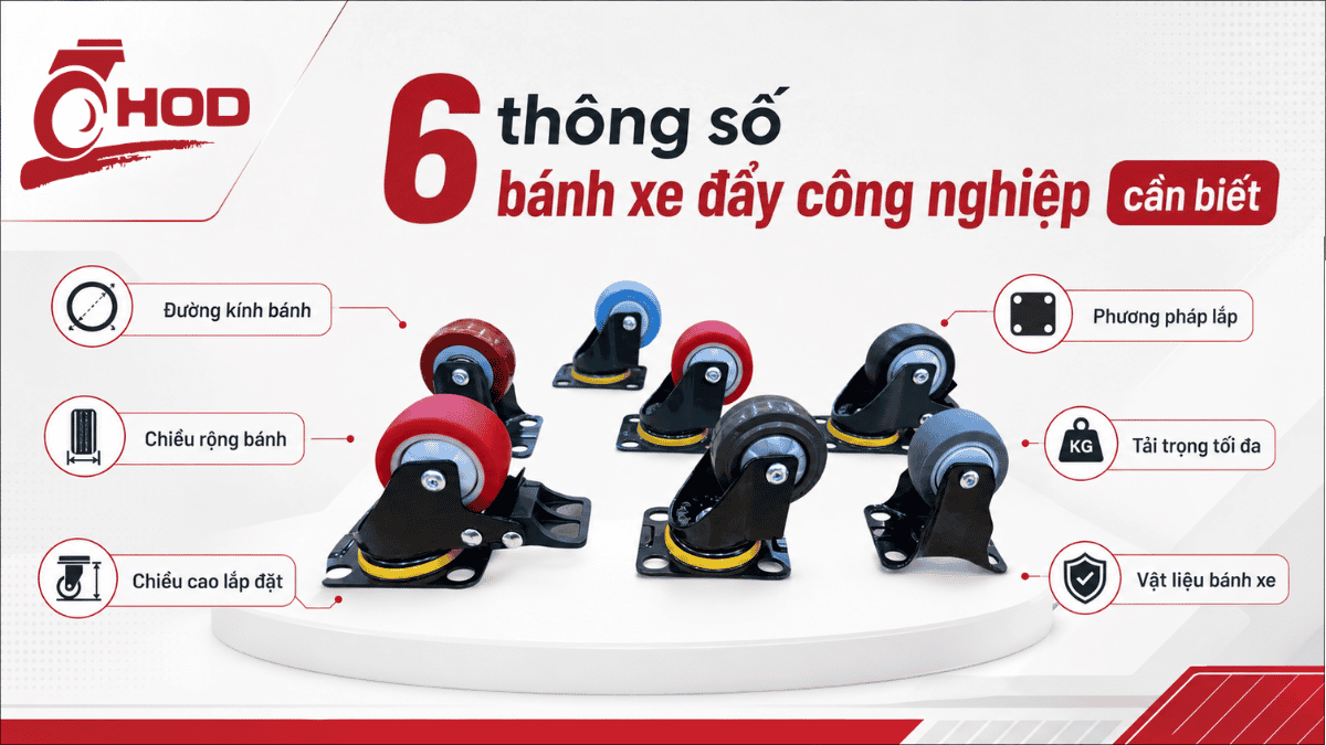 Các thông số bánh xe đẩy công nghiệp cần biết