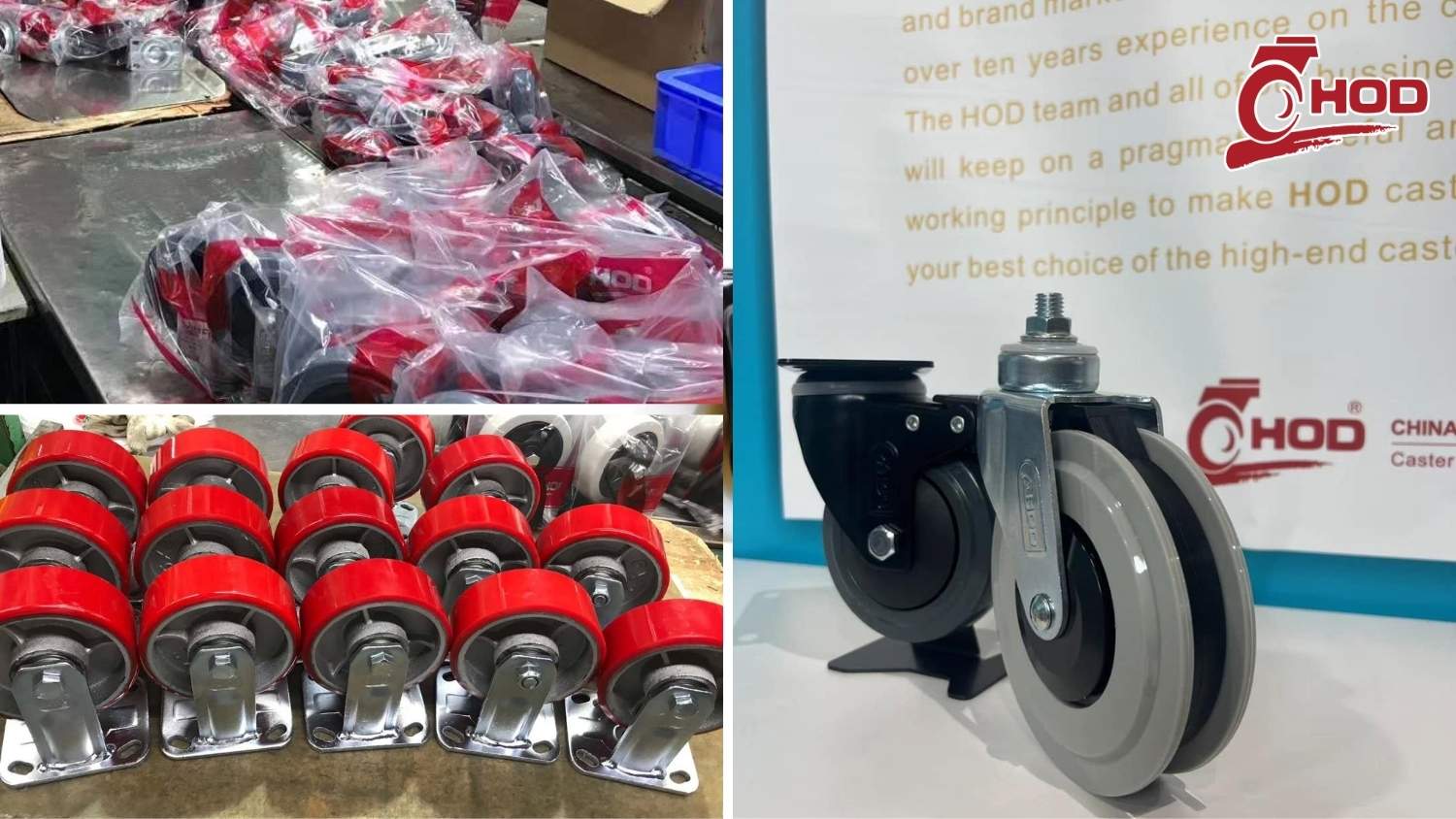 So sánh bánh xe chịu tải 200kg PU nylon và cao su