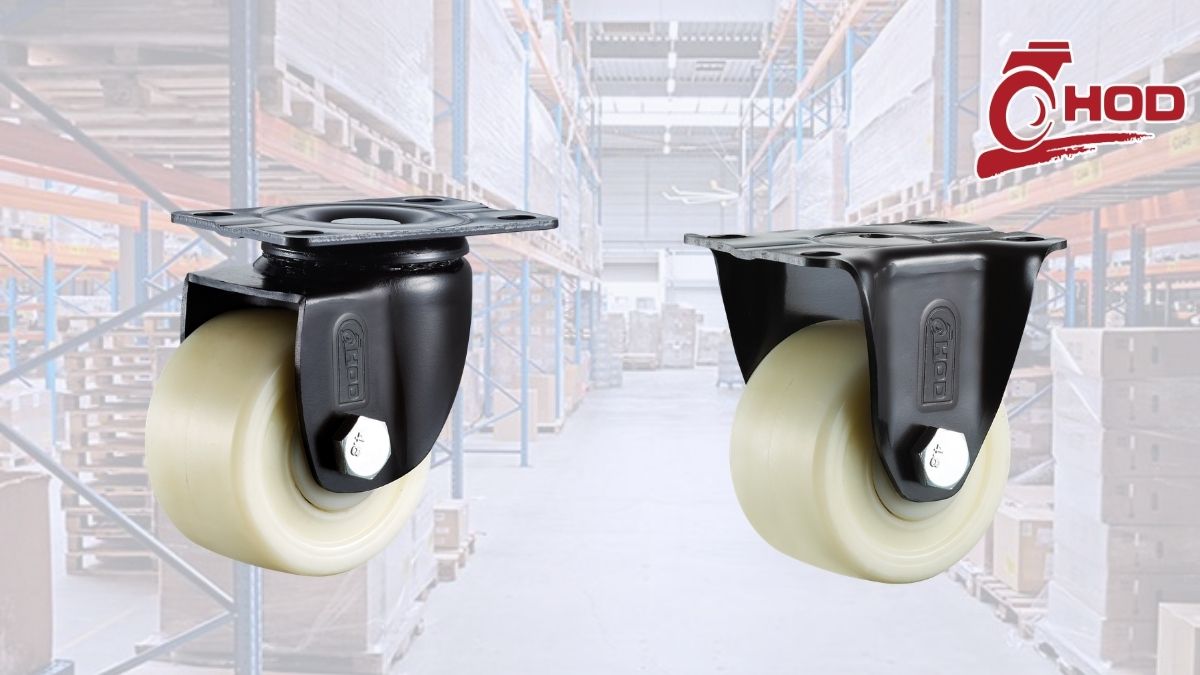 Các mã bánh xe nylon trắng 4 ổ bi chịu tải 400 kg 