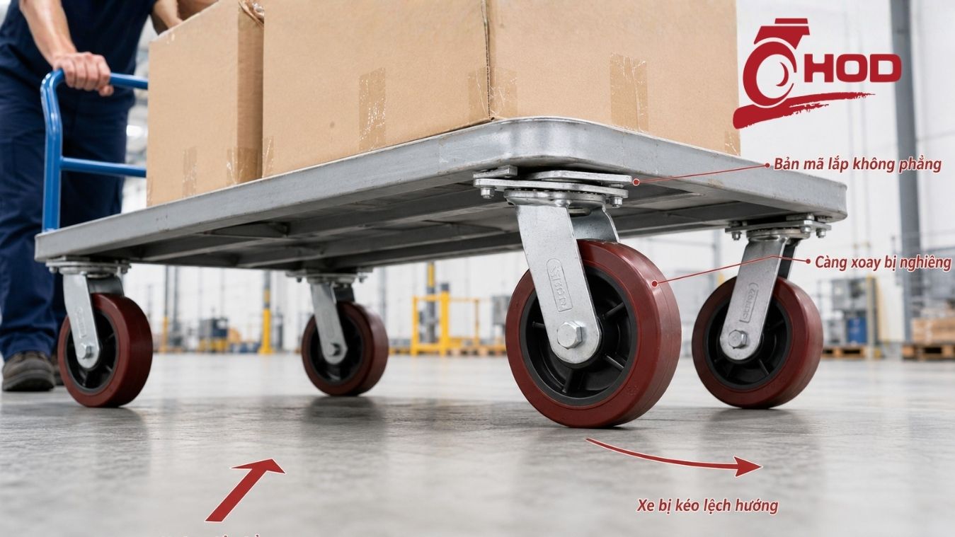 Các lỗi cần tránh khi tháo bánh xe đẩy