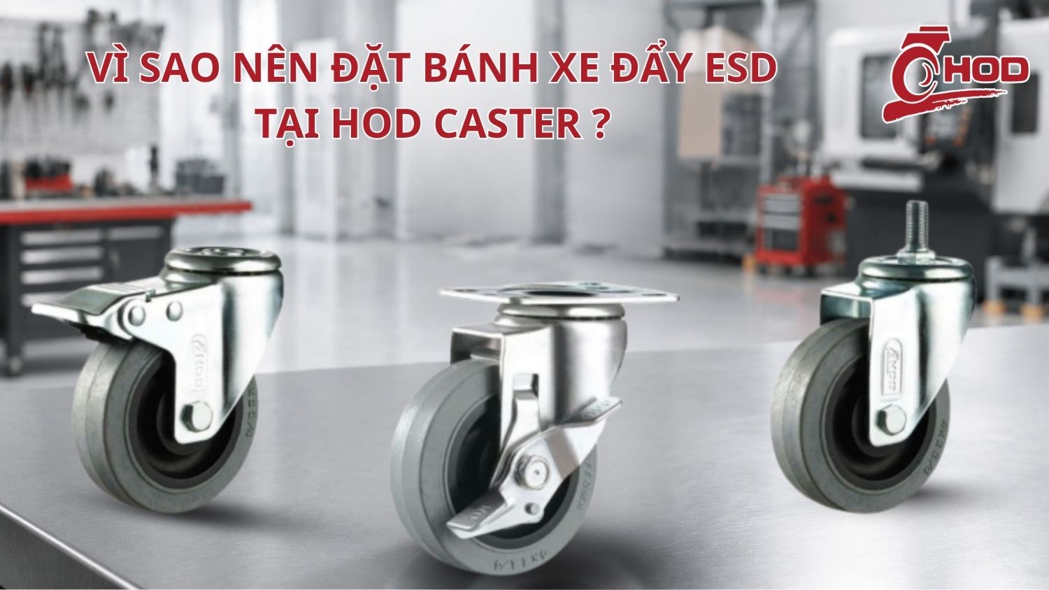 Kiểm tra kích thước và kiểu lắp bánh xe chống tĩnh điện