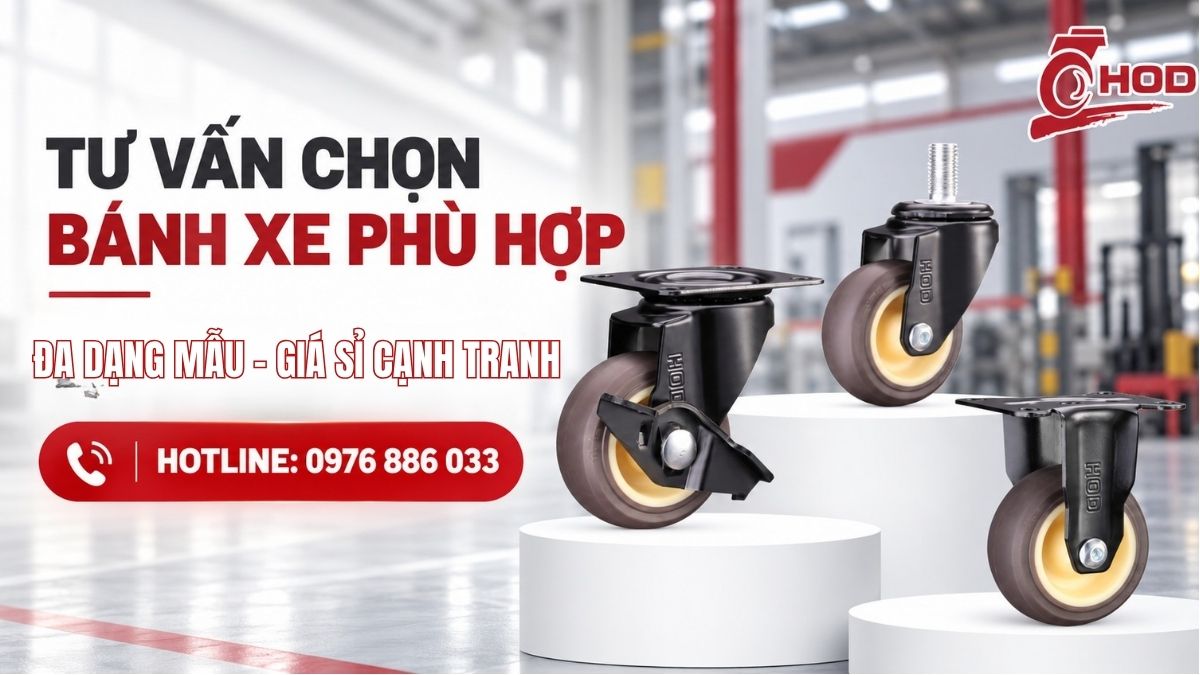 Tư vấn chọn bánh xe đẩy hàng TPR tại HOD Caster Hà Nội