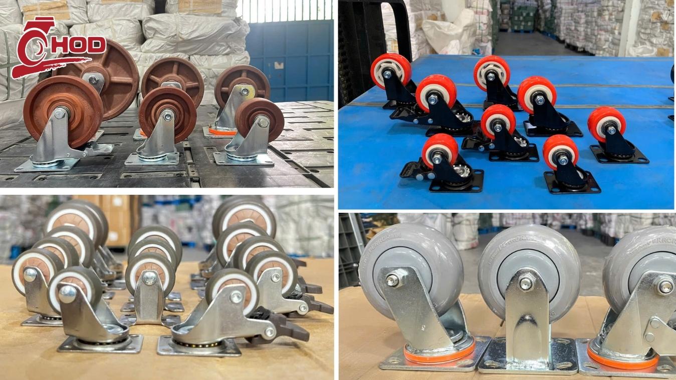 Cấu tạo bánh xe đẩy công nghiệp sử dụng một vòng bi tại tâm bánh
