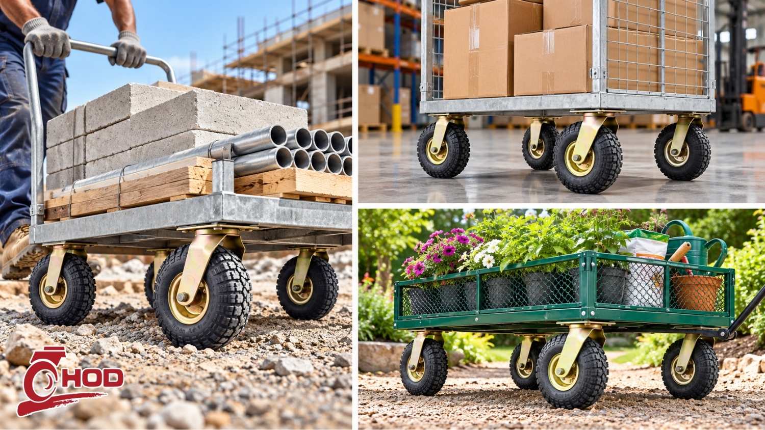 Ứng dụng của bánh xe đẩy cao su 