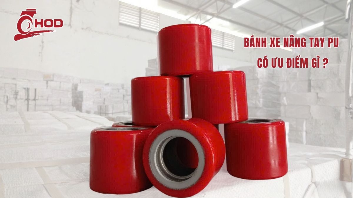 Bánh xe nâng tay PU loại nhỏ và loại lớn