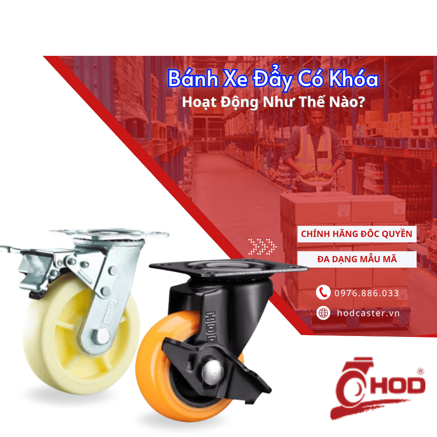 Bánh Xe Đẩy Có Khóa