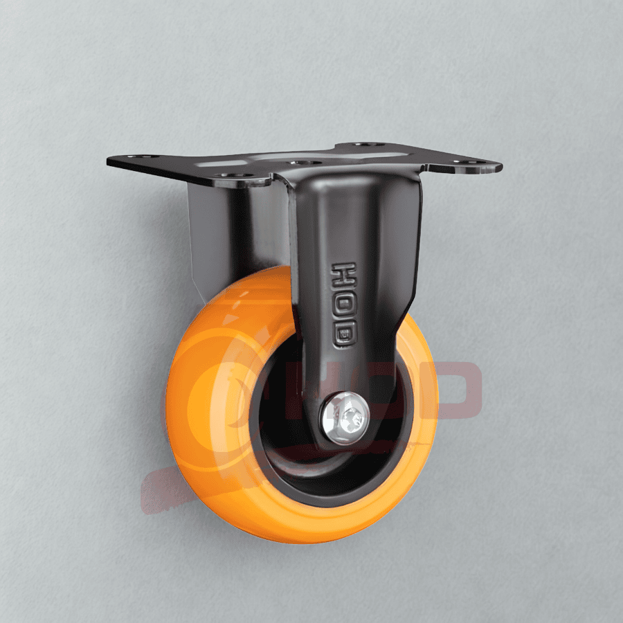 Bánh Xe Đẩy Tải Nhẹ PU Càng Cố Định