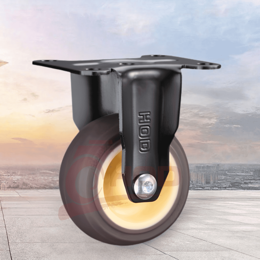 bánh xe đẩy tải nhẹ TPR càng cố định