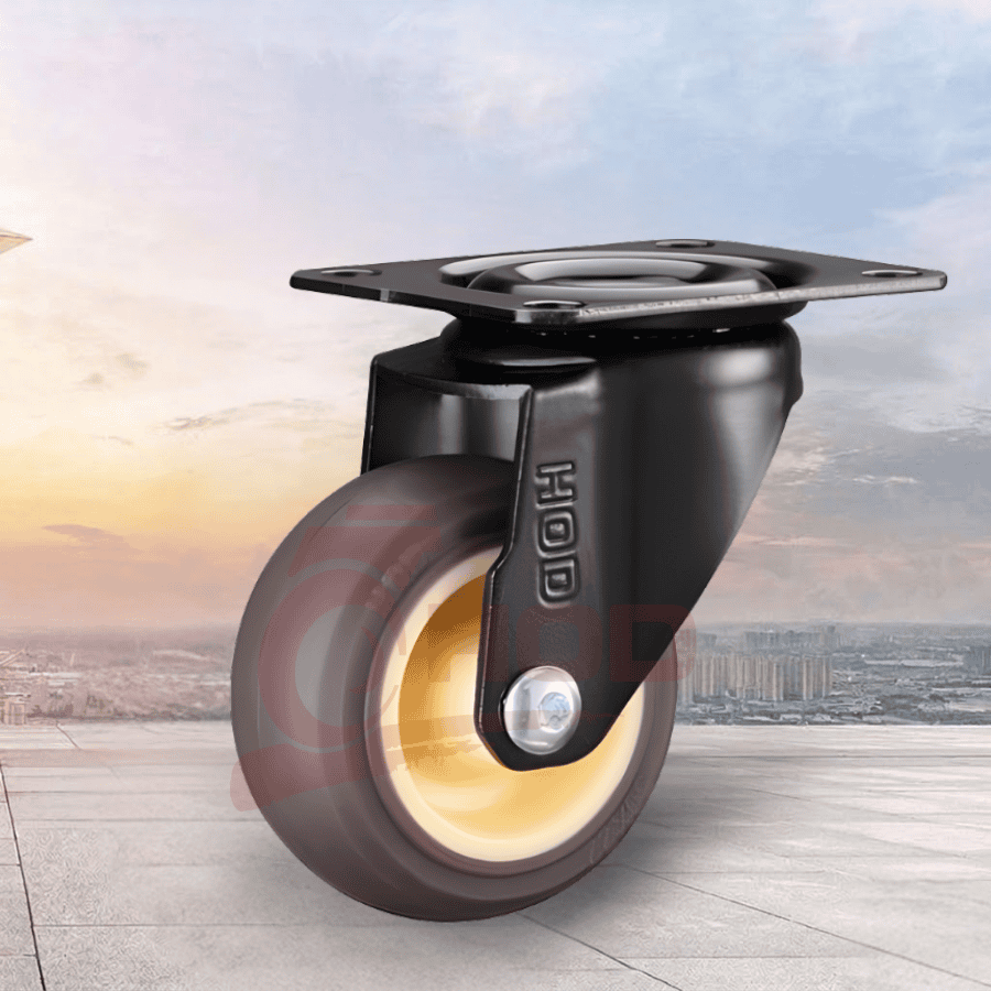 Bánh Xe Đẩy Tải Nhẹ TPR Càng Xoay (Không Khóa) 