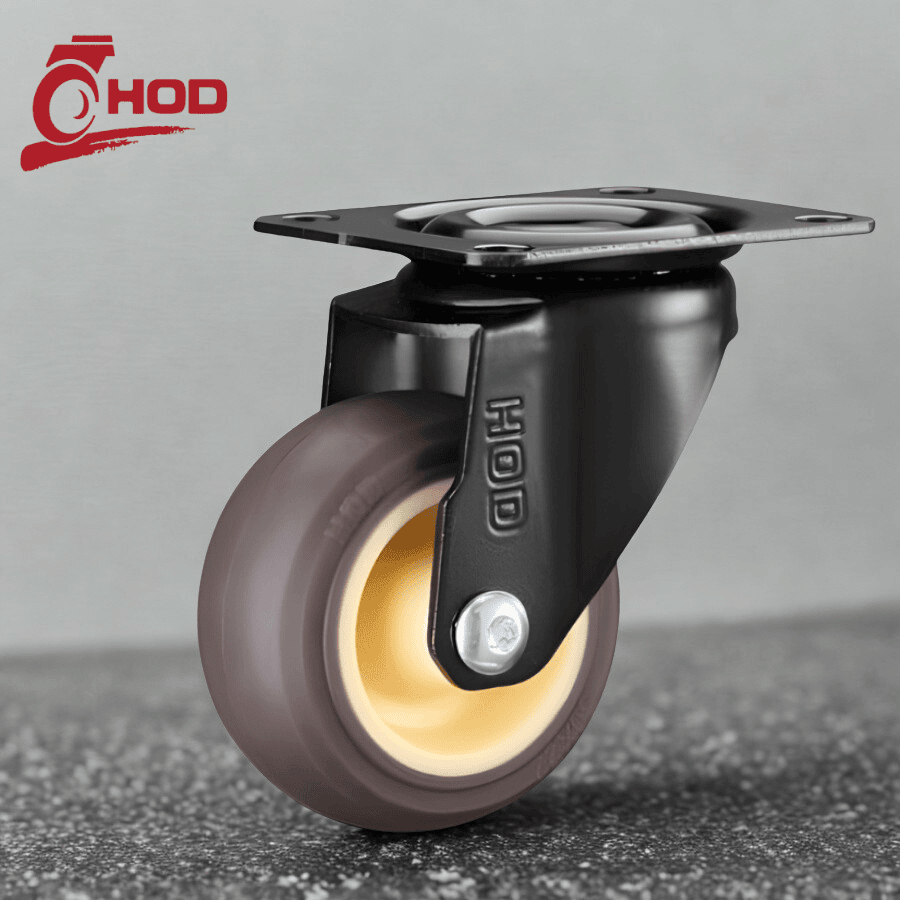 Bánh Xe Đẩy Tải Nhẹ TPR Càng Xoay (Không Khóa) 