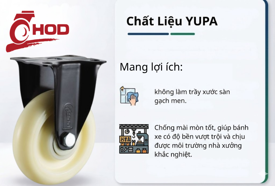 Bánh Xe Đẩy Tải Trung Càng Cố Định 75-100kg