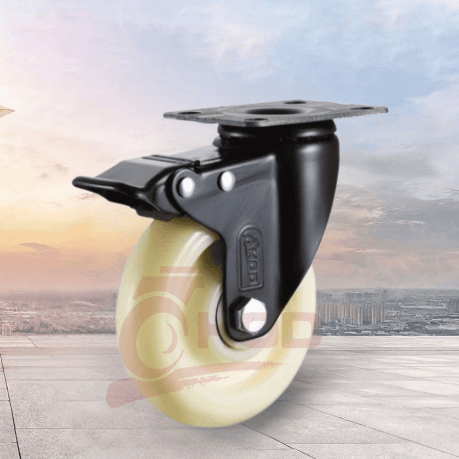 Bánh xe đẩy chịu tải trung càng xoay (có khóa )