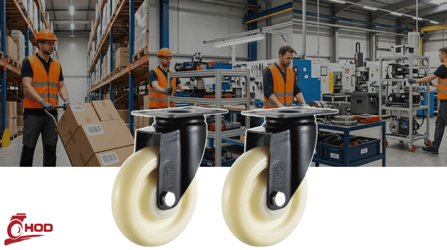 Bánh xe đẩy chịu tải trung càng xoay (không khóa)