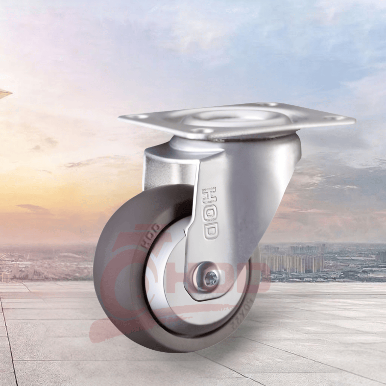 Bánh xe đẩy tải nhẹ TPR càng xoay (không khóa)