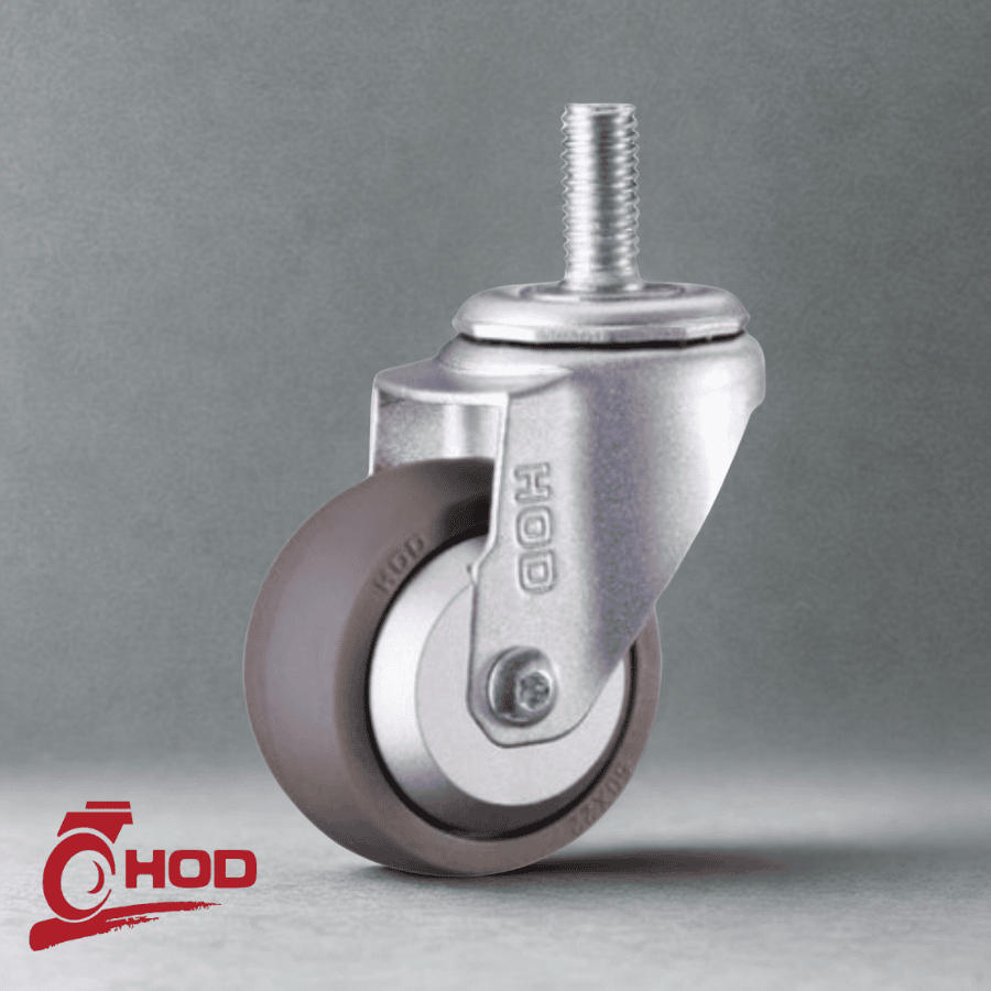 Bánh xe đẩy tải nhẹ càng xoay trục ren (không khóa) 10-50kg