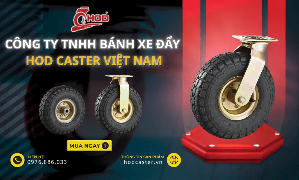 Bánh Xe đẩy Khí Nén