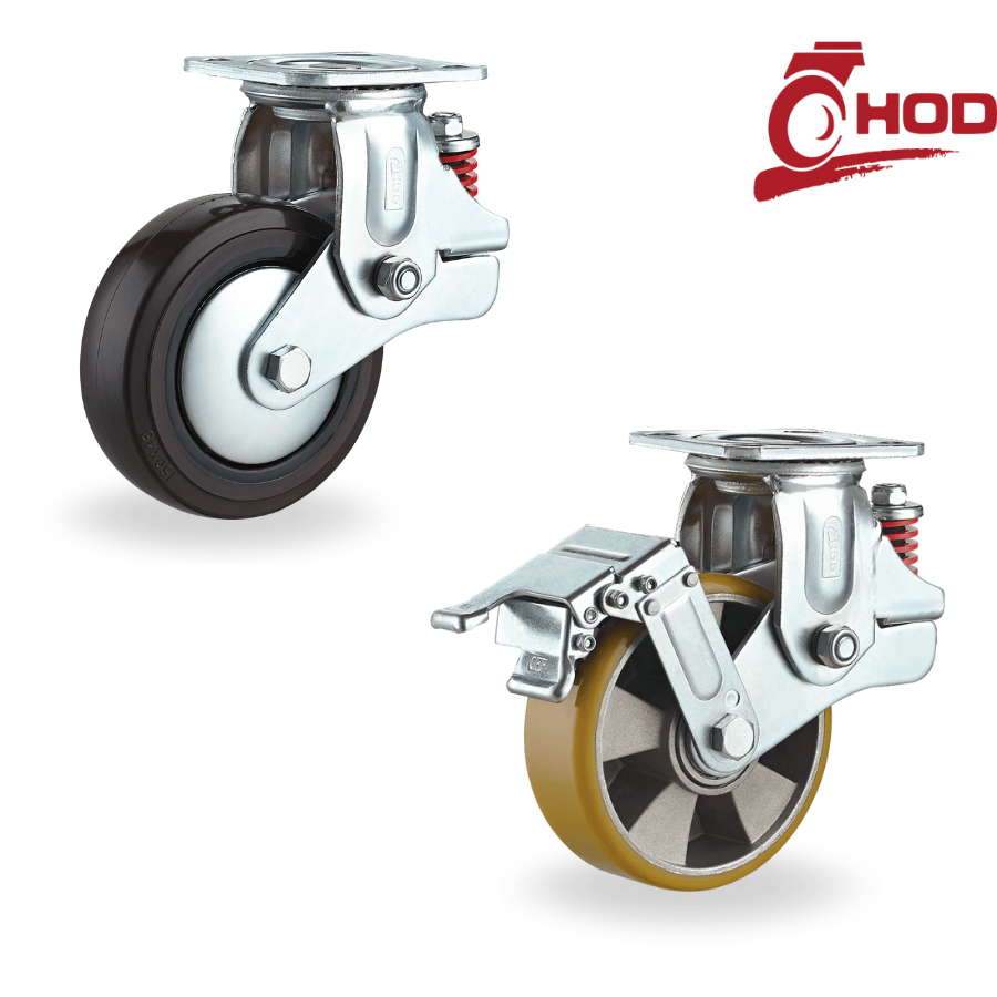 Bánh xe đẩy giảm xóc, giảm chấn