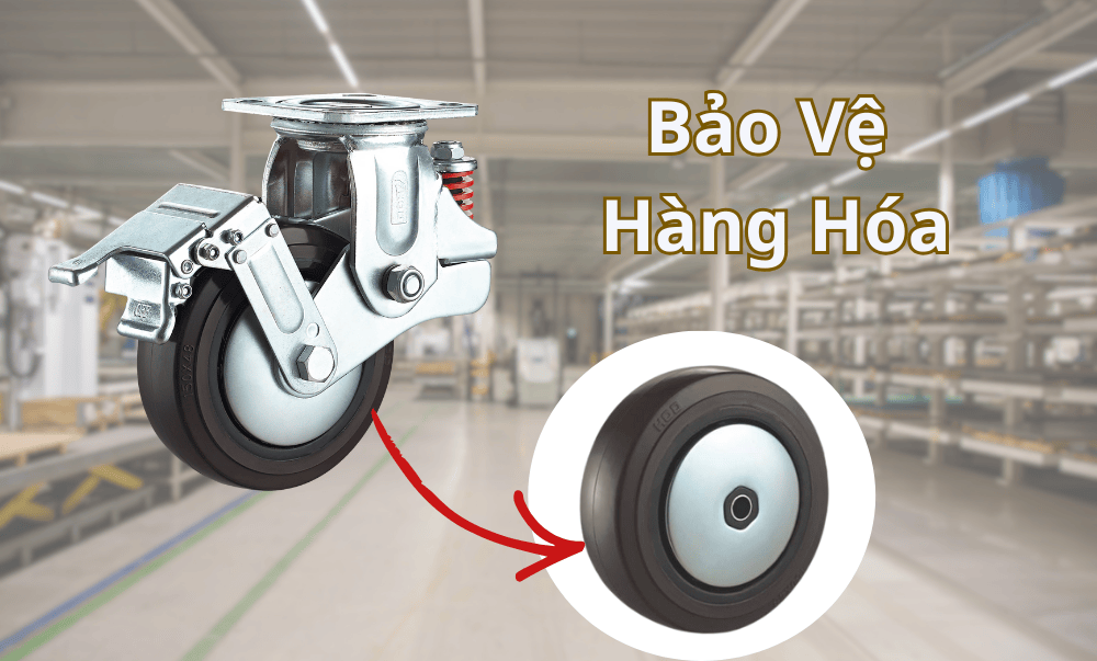 Bánh xe đẩy giảm xóc, giảm chấn