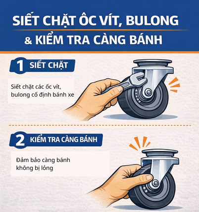 Cách Bảo Dưỡng Bánh Xe Đẩy Hàng
