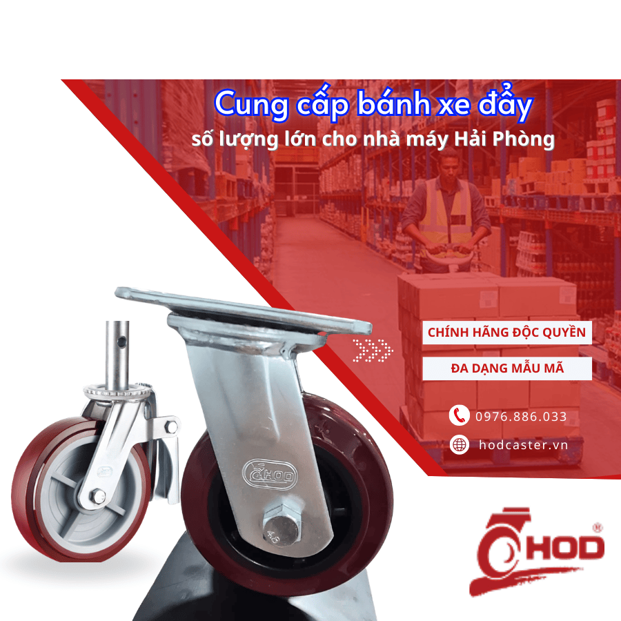 Cung cấp bánh xe đẩy số lượng lớn cho nhà máy Hải Phòng