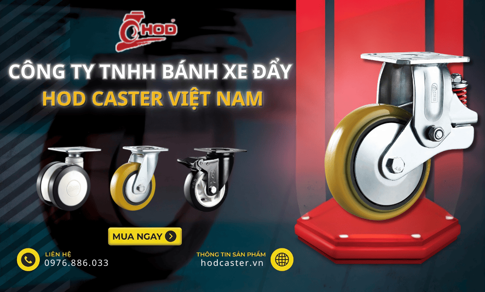 Bánh Xe Đẩy Giảm Xóc Cho Nhà Xưởng