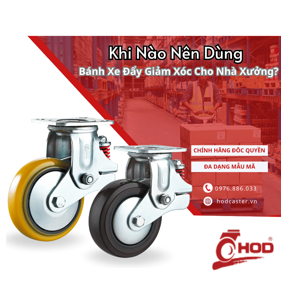  Bánh Xe Đẩy Giảm Xóc Cho Nhà Xưởng