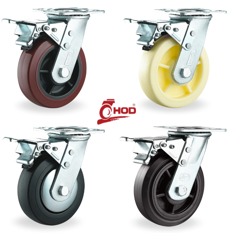 bánh xe đẩy công nghiệp có khóa