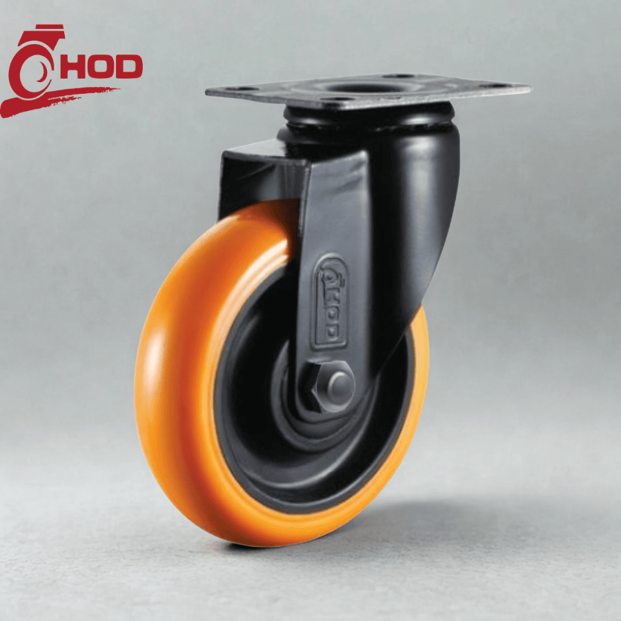 bánh xe đẩy chịu tải trung càng xoay (không khóa) 70-95kg